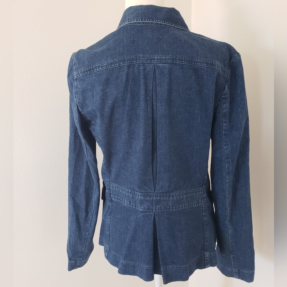 Denim Button Front Jacket - Picture 4 of 5